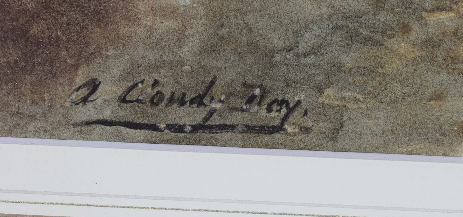 James Walter Gozzard (1862-1926), watercolour, 'A Cloudy Day', signed, 34 x 52cm